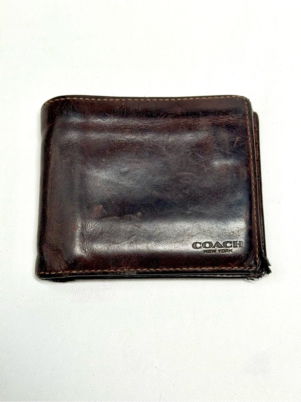 Vintage COACH Brown Genuine Sport Calf Leather Men's Bifold
Billfold Wallet